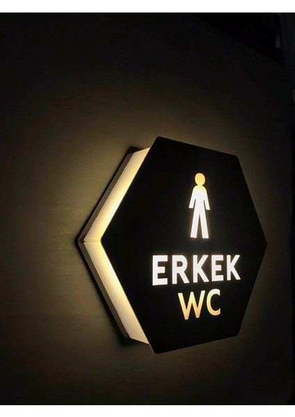 Serisi Işıklı Erkek Wc Yönlendirme Tabelası