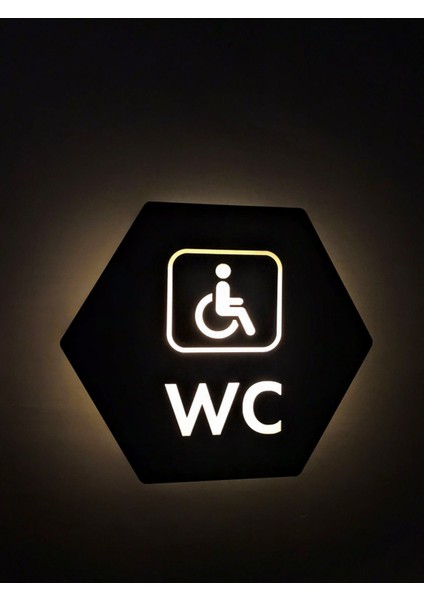 Serisi Işıklı Erkek&kadın&engelli Wc Yönlendirme Seti