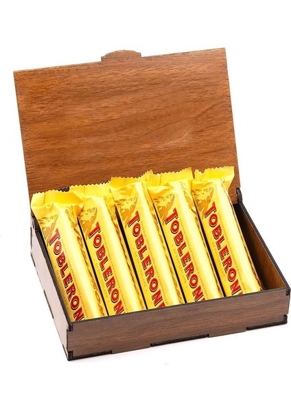 Sevdiklerinize Özel Ahşap Kutusunda 5 Adet Toblerone