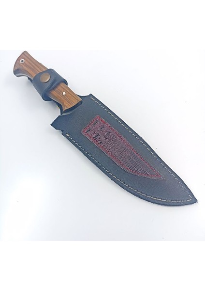 El Yapımı Bushcraft Kamp Bıçağı Kök Ceviz Kabze Paslanmaz Av Bıçağı Deri Kılıflı indirimleri