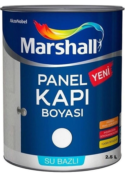Amerikan Panel Kapı Boyası Kül Bulutu Renk Kokusuz Su Bazlı 3 kg Marshall