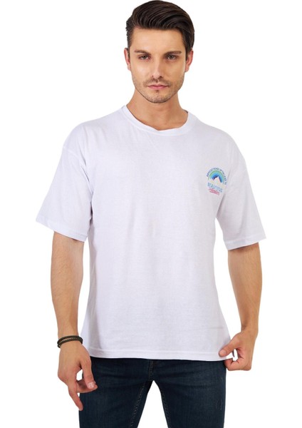 Erkek Oversize Sırt ve Göğüs Baskılı Outdoor Tshirt Beat fırsatları