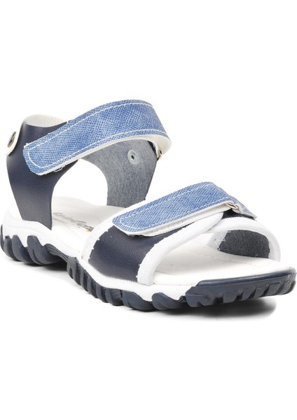22Y06 Lacivert-Kot-Beyaz Erkek Çocuk Sandalet