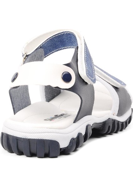 22Y06 Lacivert-Kot-Beyaz Erkek Çocuk Sandalet fırsatları