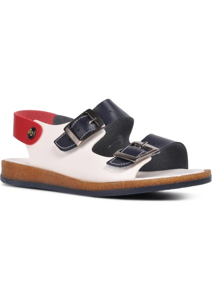 006 P Lacivert-Beyaz-Kırmızı Comfort Erkek Çocuk Sandalet
