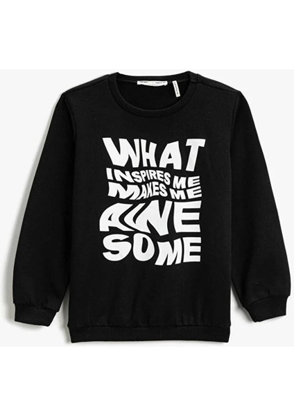 Erkek Çocuk Sweatshirt Siyah 23KY59000247