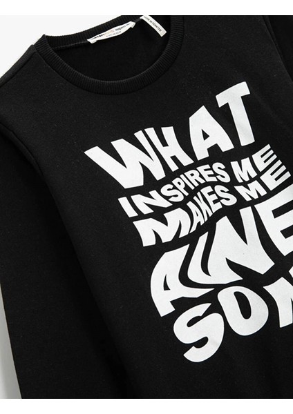 Erkek Çocuk Sweatshirt Siyah 23KY59000247 modelleri