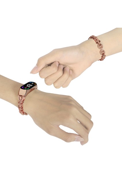 Xiaomi Mi Band 4/3 Gül Altın Için Paslanmaz Ste Saat Band (Yurt Dışından) modelleri