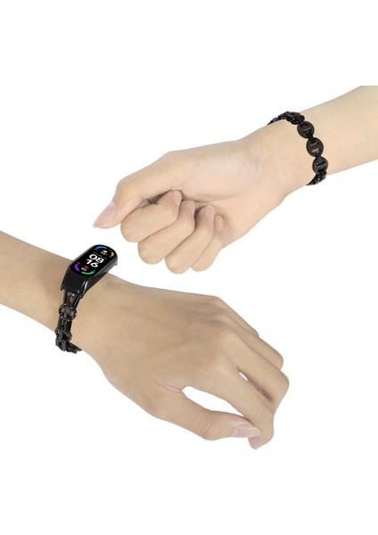 Xiaomi Mi Band 4/3 Siyah Için Paslanmaz Ste Watch Band (Yurt Dışından) modelleri