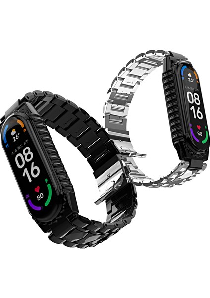 Xiaomi Mi Band 6/5 Siyah Için Paslanmaz Ste Watchband (Yurt Dışından) fiyatları