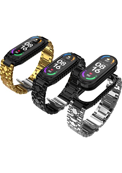 Xiaomi Mi Band 6/5 Siyah Için Paslanmaz Ste Watchband (Yurt Dışından) modelleri