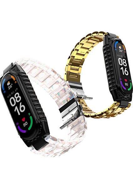 Xiaomi Mi Band 6/5 Şefaf Için Paslanmaz Ste Watchband (Yurt Dışından) modelleri