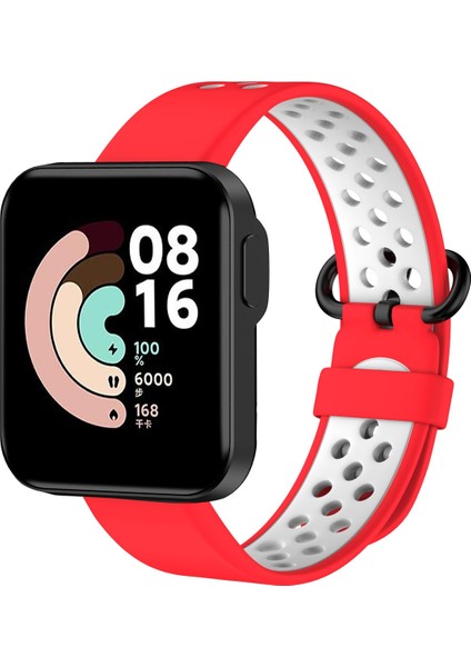 Xiaomi Redmi Için Silikon Saat Bando 2 Kirmizı Beyaz Watch (Yurt Dışından)