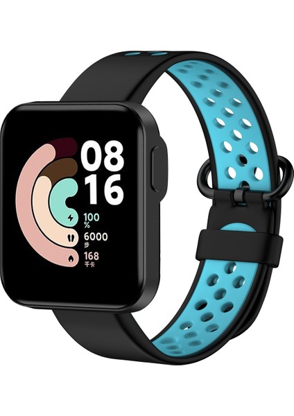 Xiaomi Redmi Için Silikon Saat Bando 2 Siyah Mavi Watch 2 Siyah Mavi (Yurt Dışından)