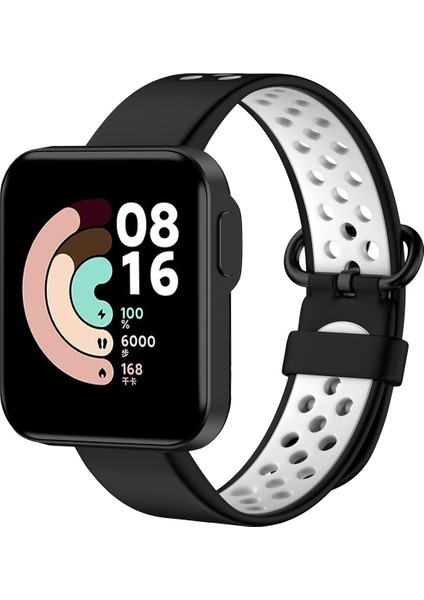 Xiaomi Redmi Için Silikon Izle Band 2 Siyah Beyaz Watch 2 Siyah Beyaz (Yurt Dışından)