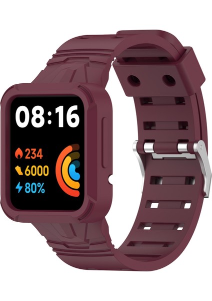 Xiaomi Redmi Için 2 Silikon Watch Band Wine Red (Yurt Dışından)