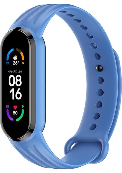Xiaomi Mi Band 6/5 Kot Mavisi Için Silikon Saat Bandı (Yurt Dışından)