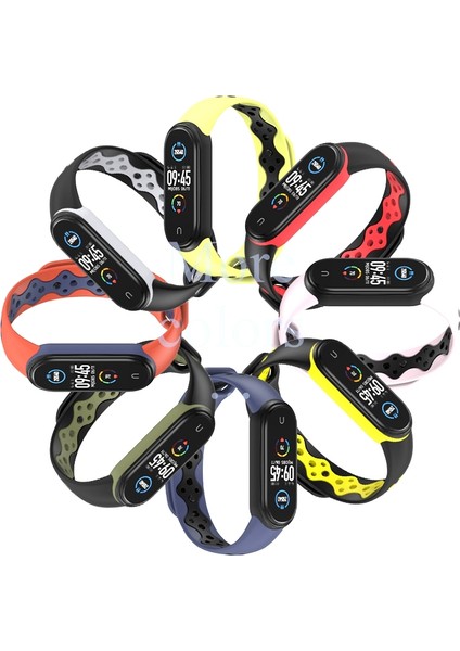 Xiaomi Mi Band 5/6/7 Siyah+Midnight Blue Için Tpu Watch Band (Yurt Dışından) fiyatları