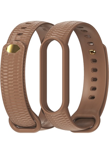 Xiaomi Mi Band 5/6/7 Kahve Için Silikon Izle Band (Yurt Dışından)