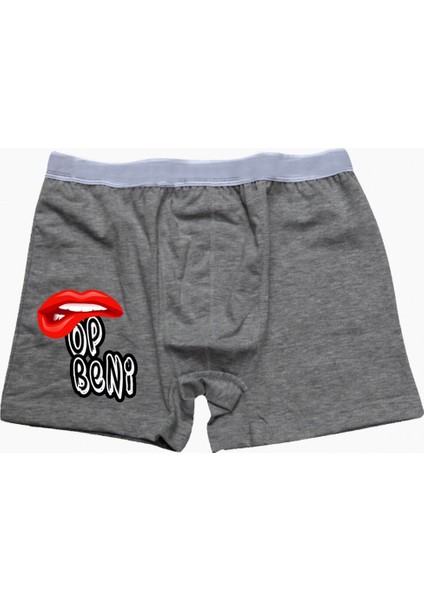 Öp Beni Gri Boxer