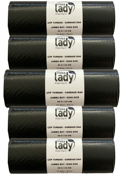 Çöp Torbası Jumbo Boy 400 gr 5 x 10'lu
