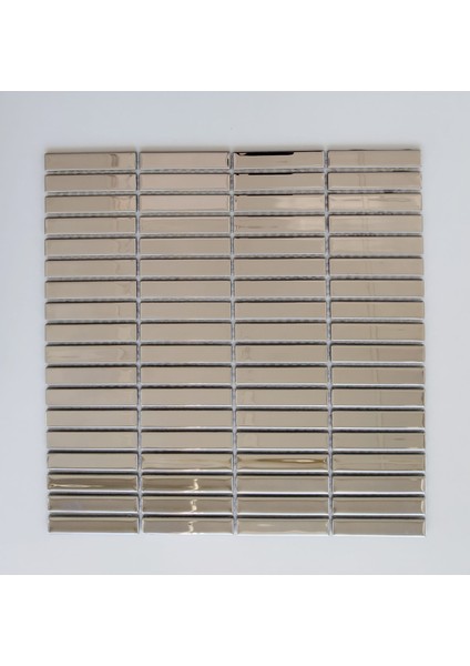 , Mutfak Tezgah Arası ve Iç Dekorasyon Için Kristal Cam Mozaik. Cam Ölçüsü: 15x73x4 mm. File ölçüsü: 30x30 cm. ( 1 m2 fiyatıdır )