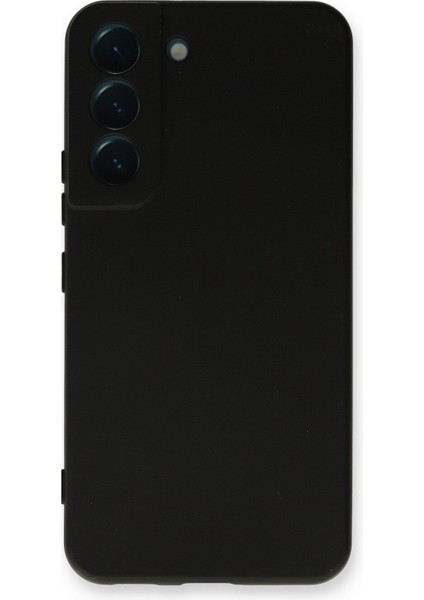 Samsung Galaxy S22 Plus Kapak Içi Kadife Kamera Korumalı Lansman Silikon Kılıf - Siyah