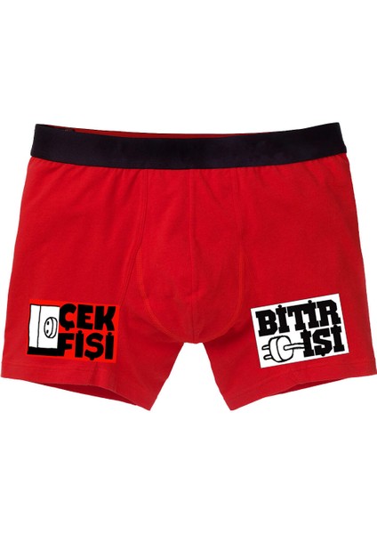 Çek Fişi Bitir Işi Kırmızı Boxer
