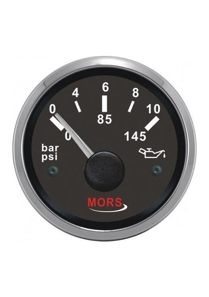 Mors Yağ Göstergesi 10 Bar 12-24V ÇAP:55MM Siyah