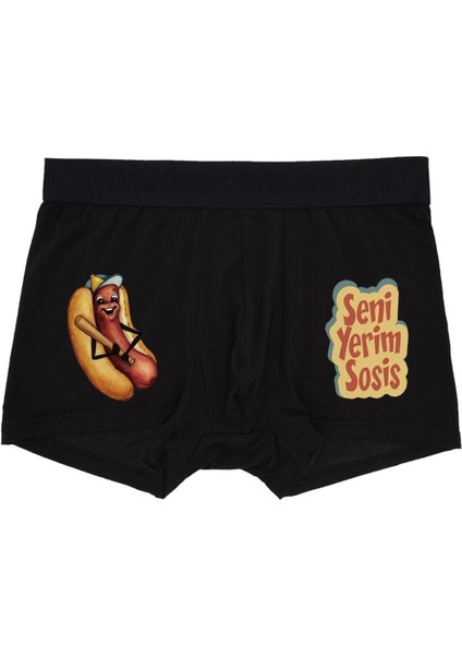 Seni Yerim Sosis Seksi Yazılı Baksır Siyah