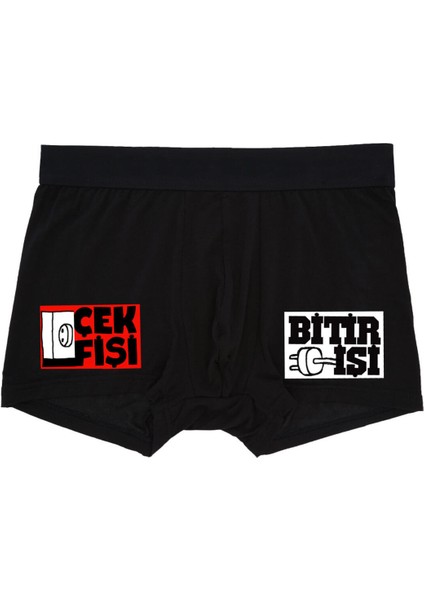 Çek Fişi Bitir Işi Siyah Boxer