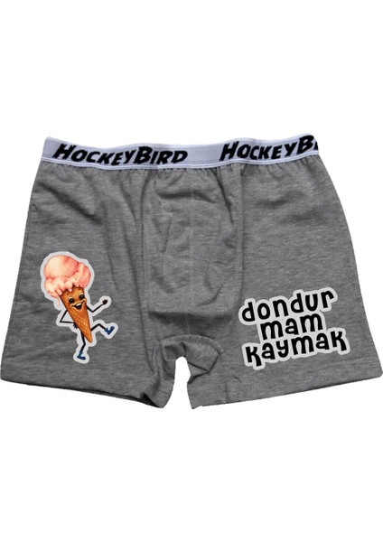 Dondurmam Kaymak Gri Boxer