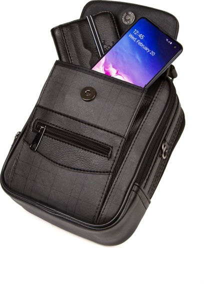 Ekose O NW-3001 (16CMX20CM) Çelik Kasal Kapaklı Telefon Bölmeli Erkek El ve Omuz Çantası indirimleri