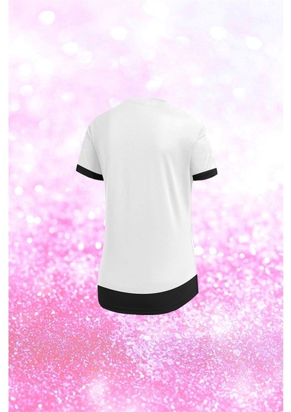 Kadın Beyaz Dri-Fit Kumaş Yürüyüş Için Konforlu Sıfır Yaka T-Shirt S-3xl fiyatları