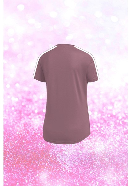 Büyük Beden Kadın Gül Kurusu Dri-Fit Kumaş Yürüyüş ve Koşu Için Konforlu Sıfır Yaka T-Shirt (4XL-10XL) fiyatları