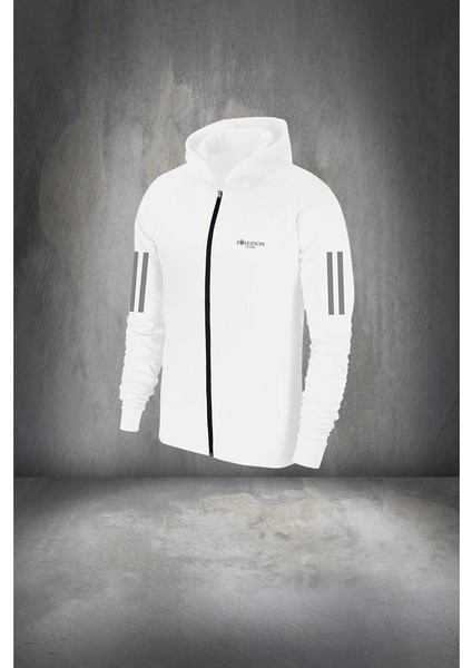 Oversize Erkek Erkek Beyaz Supra Penye Kumaş Fermuarlı Kapüşonlu Yürüyüş Için Eşofman Seti (4xl- 10XL) fiyatları