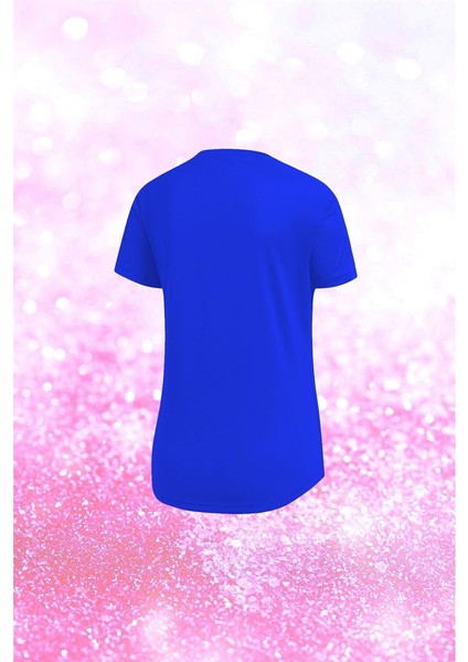 Kadın Mavi Dri-Fit Kumaş Yürüyüş ve Koşu Için Konforlu Sıfır Yaka T-Shirt S-3xl fiyatları