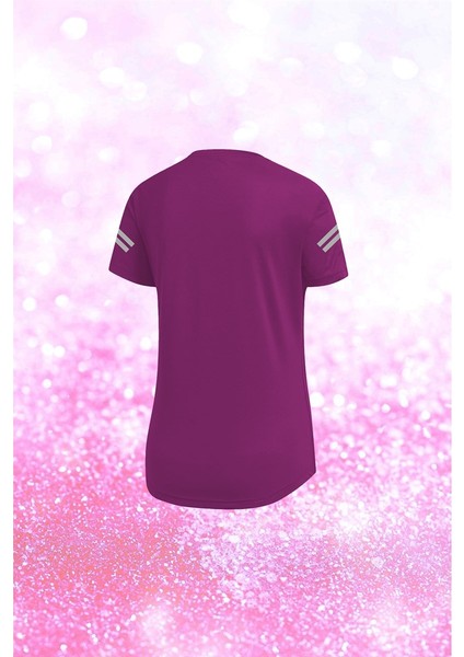 Kadın Mor Dri-Fit Kumaş Baskısız Sıfır Yaka Kısa Kol T-Shirt S-3xl fiyatları