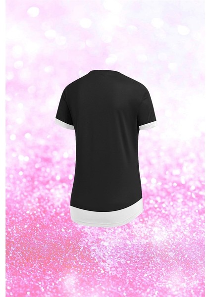 Büyük Beden Kadın Siyah Dri-Fit Kumaş Baskısız Yürüyüş ve Koşu Için Rahat Sporcu T-Shirt (4XL-10XL) fiyatları