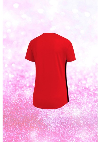 Büyük Beden Kadın Kırmızı Dri-Fit Kumaş Düz Konforlu Kısa Kol T-Shirt (4XL-10XL) fiyatları
