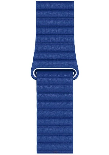 Apple Watch 40mm - Kordon Deri Lop Kordon KRD-09 - Mavi