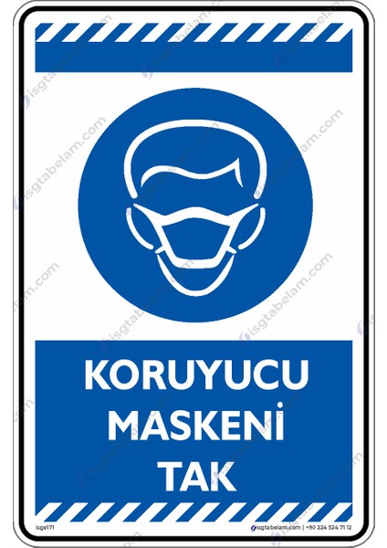 Koruyucu Maskeni Tak/25x35cm/Etiket