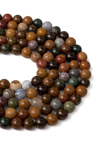 8 mm Ağaç Jasper Taşı Dizi