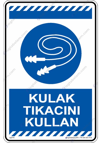Kulak Tıkacını Kullan/25x35cm/Etiket