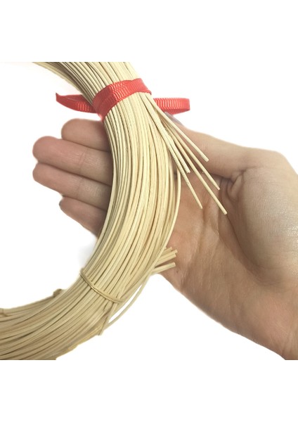 Rattan Doğal Bambu Çubuk 1kg Brüt - 1.5mm Örgü Rattan Ip