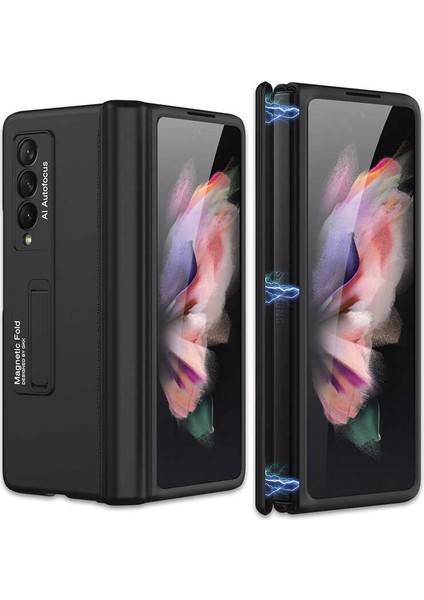 Galaxy Z Fold 3 Kılıf Standlı Mıknatıslı Katlanabilir Kamera Korumalı Oleofobik Tasarım Viva Case