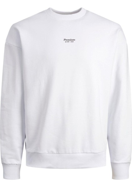 Blakam Brandıng Erkek Bisiklet Yaka Sweatshirt-Beyaz 12213688 L - Beyaz