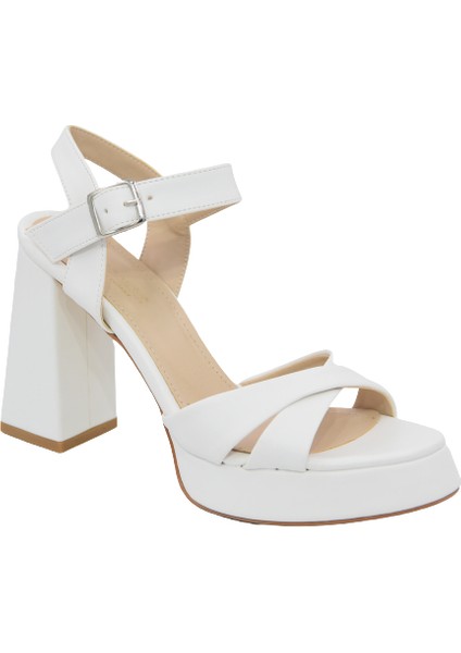 DA8724 Kalın Topuklu Kadın Tek Bant Ayakkabı