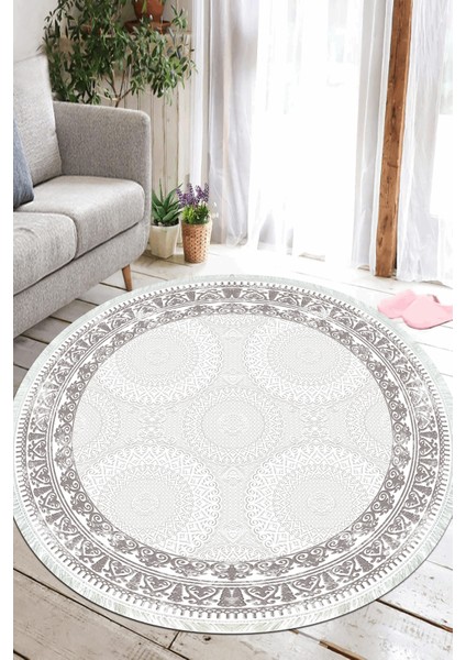 Dijital Baskılı Kaymaz Taban Yıkanabilir Yuvarlak Salon Halısı ve Mutfak Halısı NHY-HT-1119
