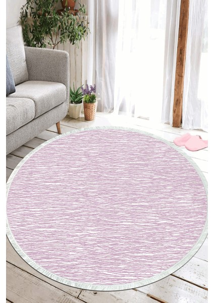 Sade Desen Dijital Baskılı Kaymaz Yıkanabilir Yuvarlak Salon Halısı ve Mutfak Halısı NHY-HT-390